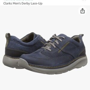 Clark’s mens derby lace ups size 10 medium blue